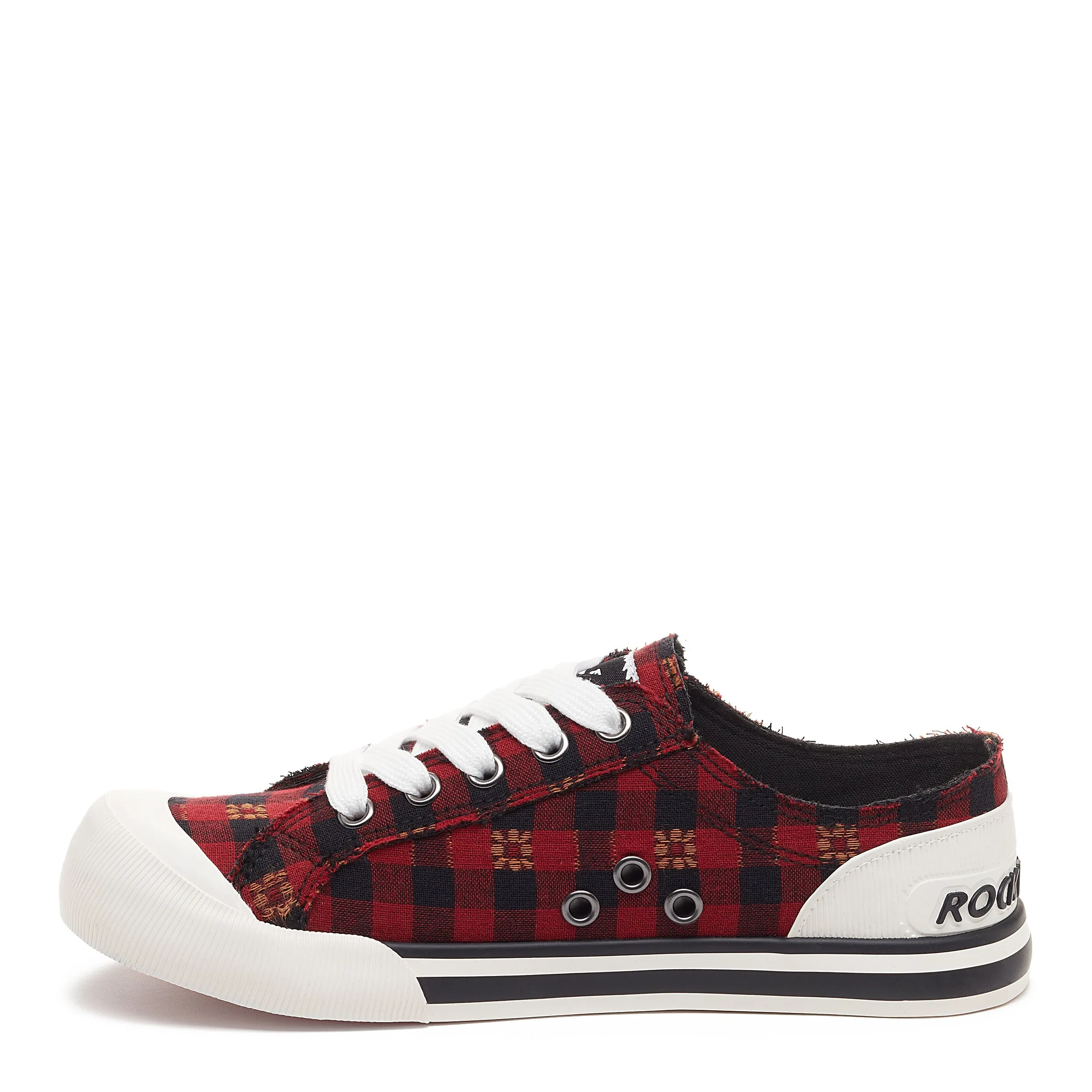 Jazzin Red Dublin Check Trainers