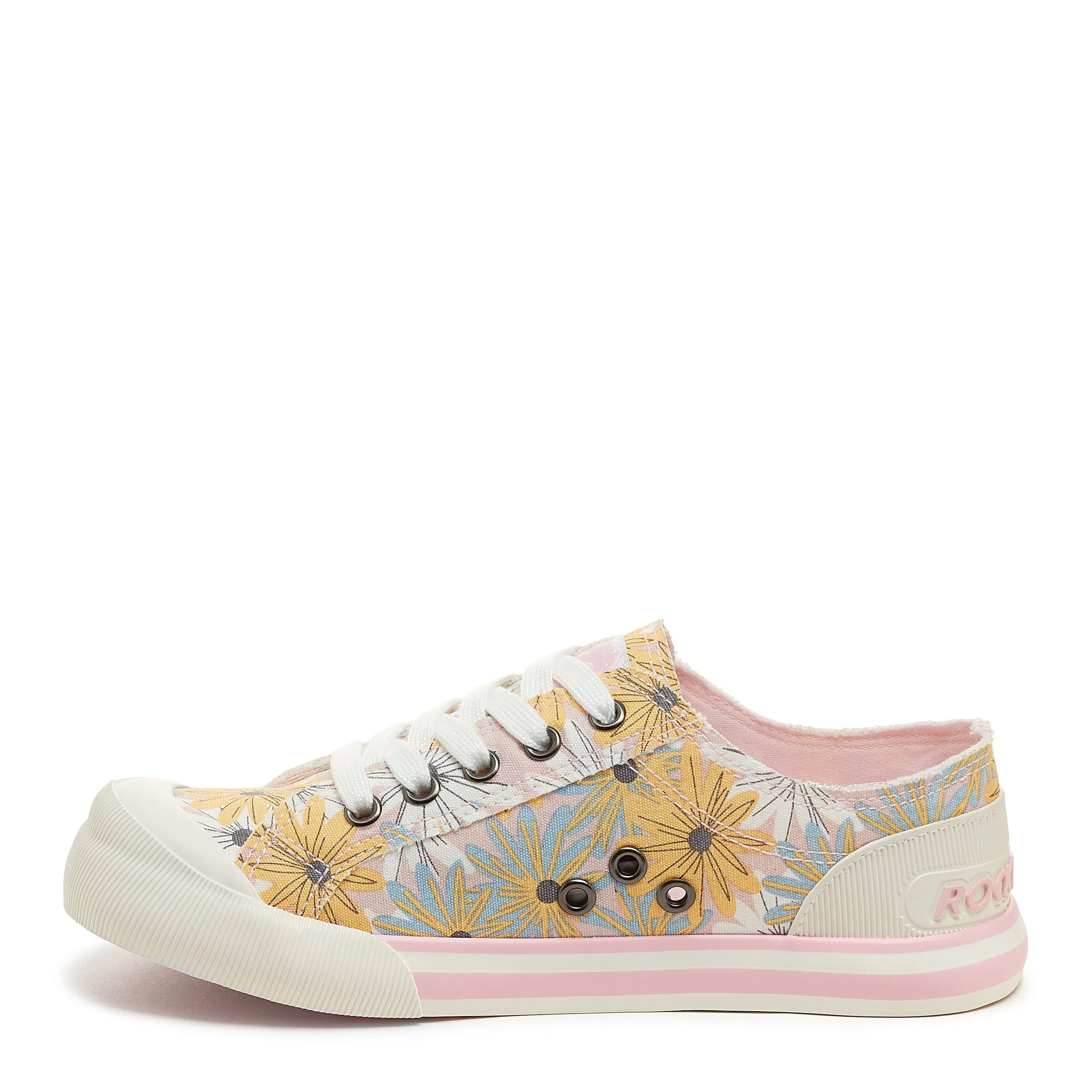 Jazzin Retro Pink Floral Trainers