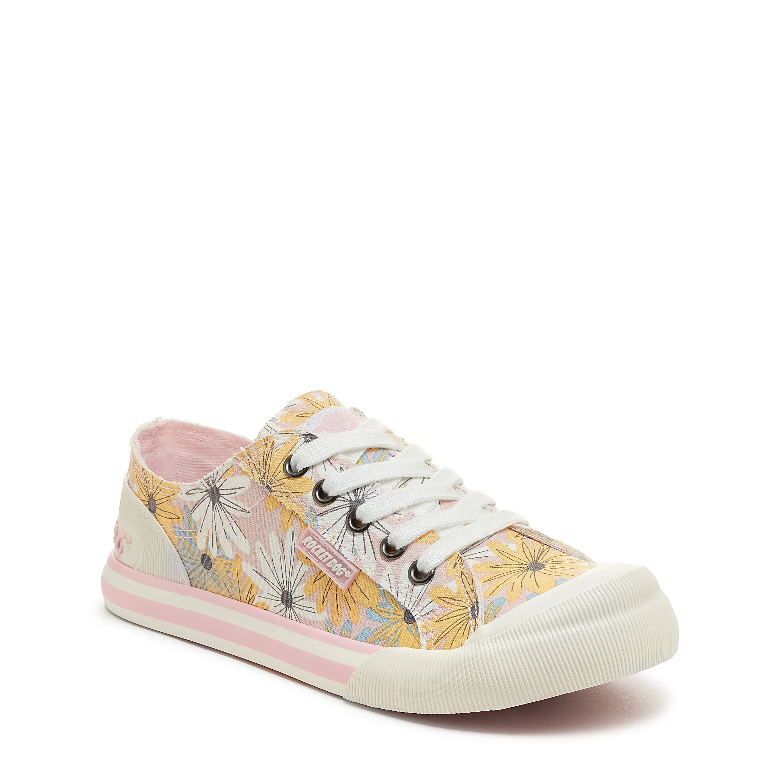 Jazzin Retro Pink Floral Trainers