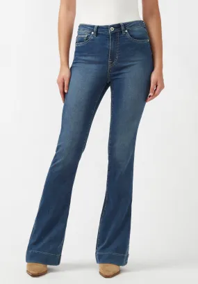 Joplin High Rise Flared Women's Jeans in Blue - BL15942