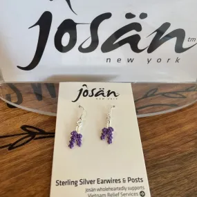 Josan SSW Petite Purple Wisteria Earrings