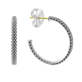 LAGOS 25mm Caviar Hoop Earrings