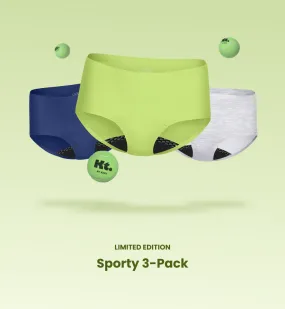 Leakproof UltraThin No-Show Underwear Bikini 3-Pack