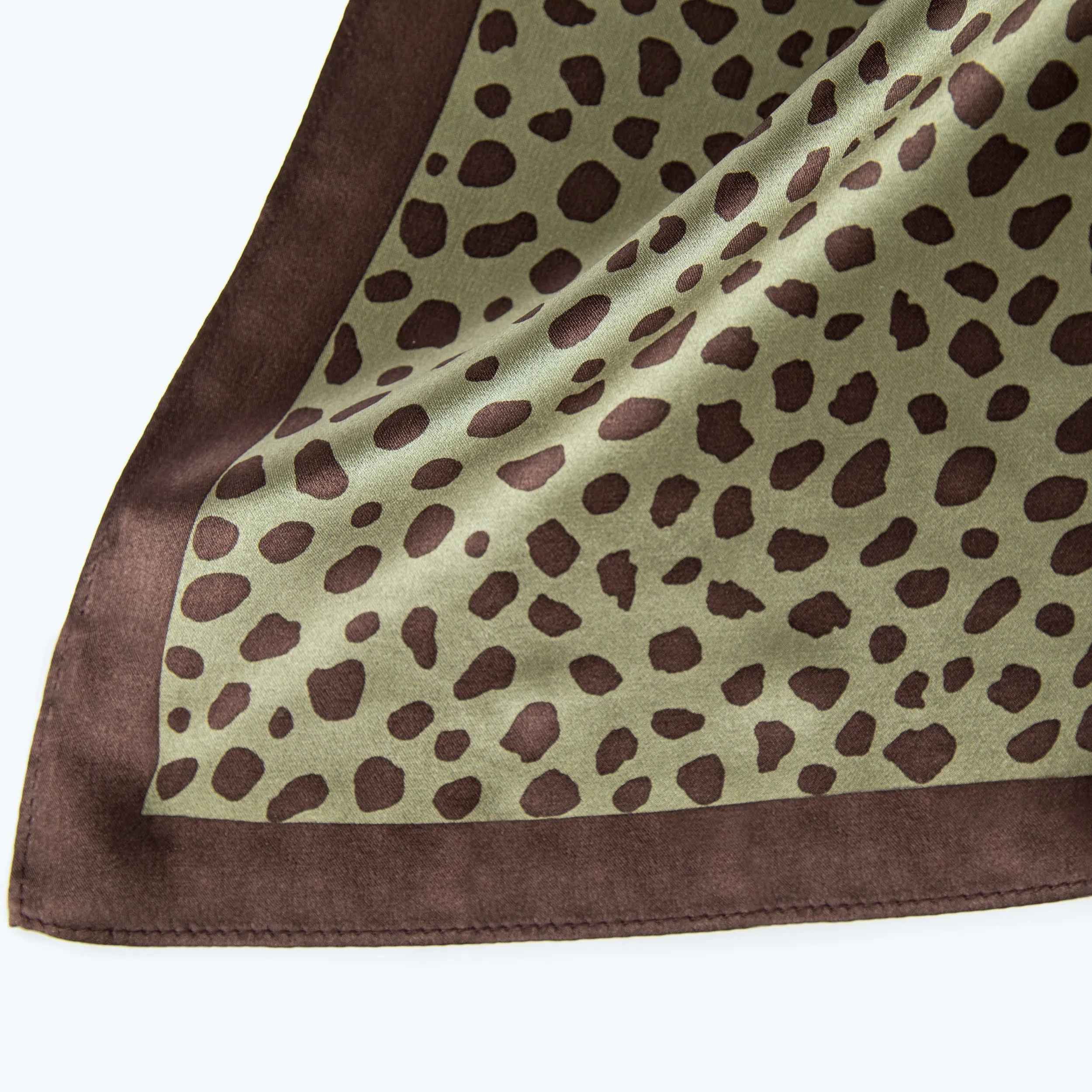 Leopard Print Silk Square Scarf