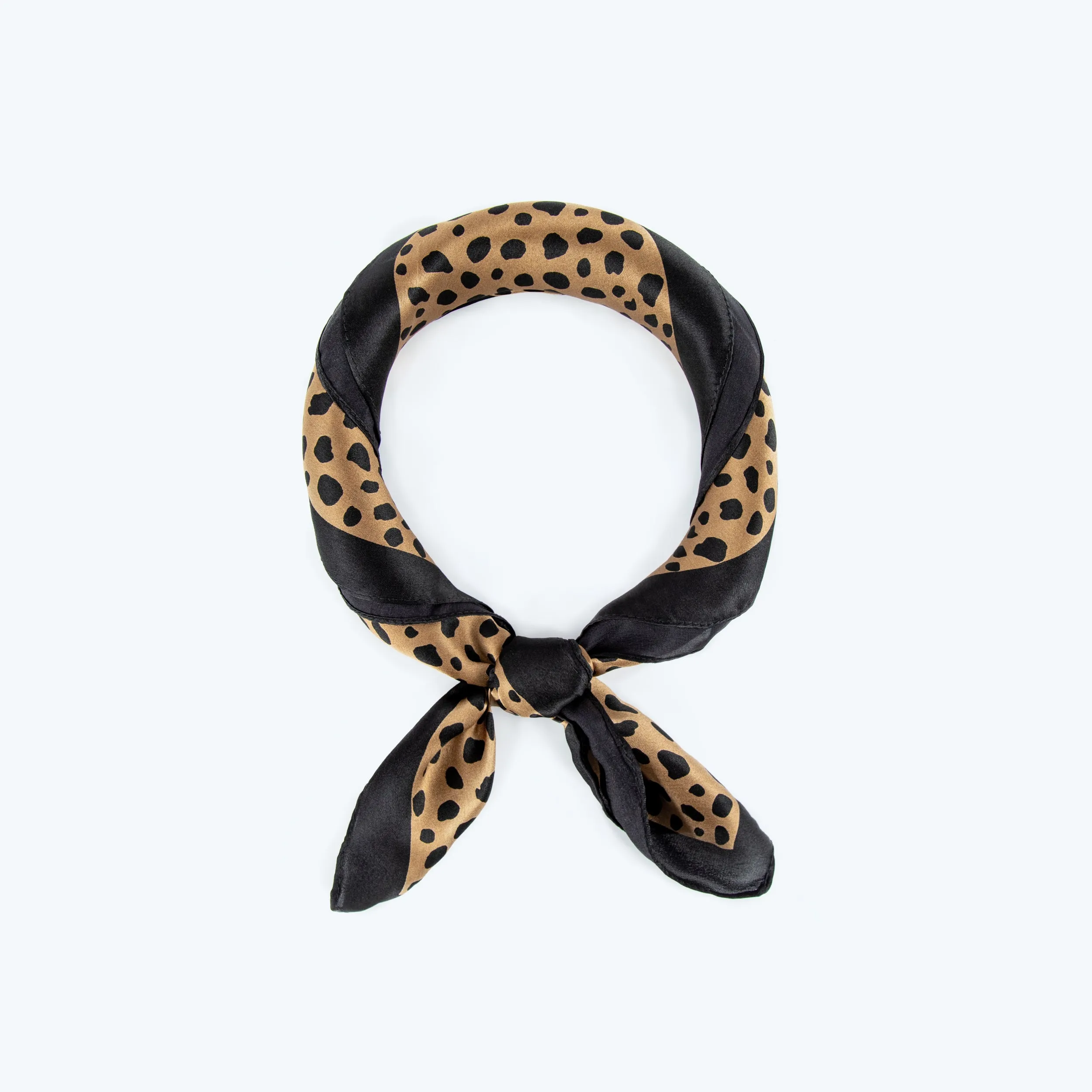 Leopard Print Silk Square Scarf