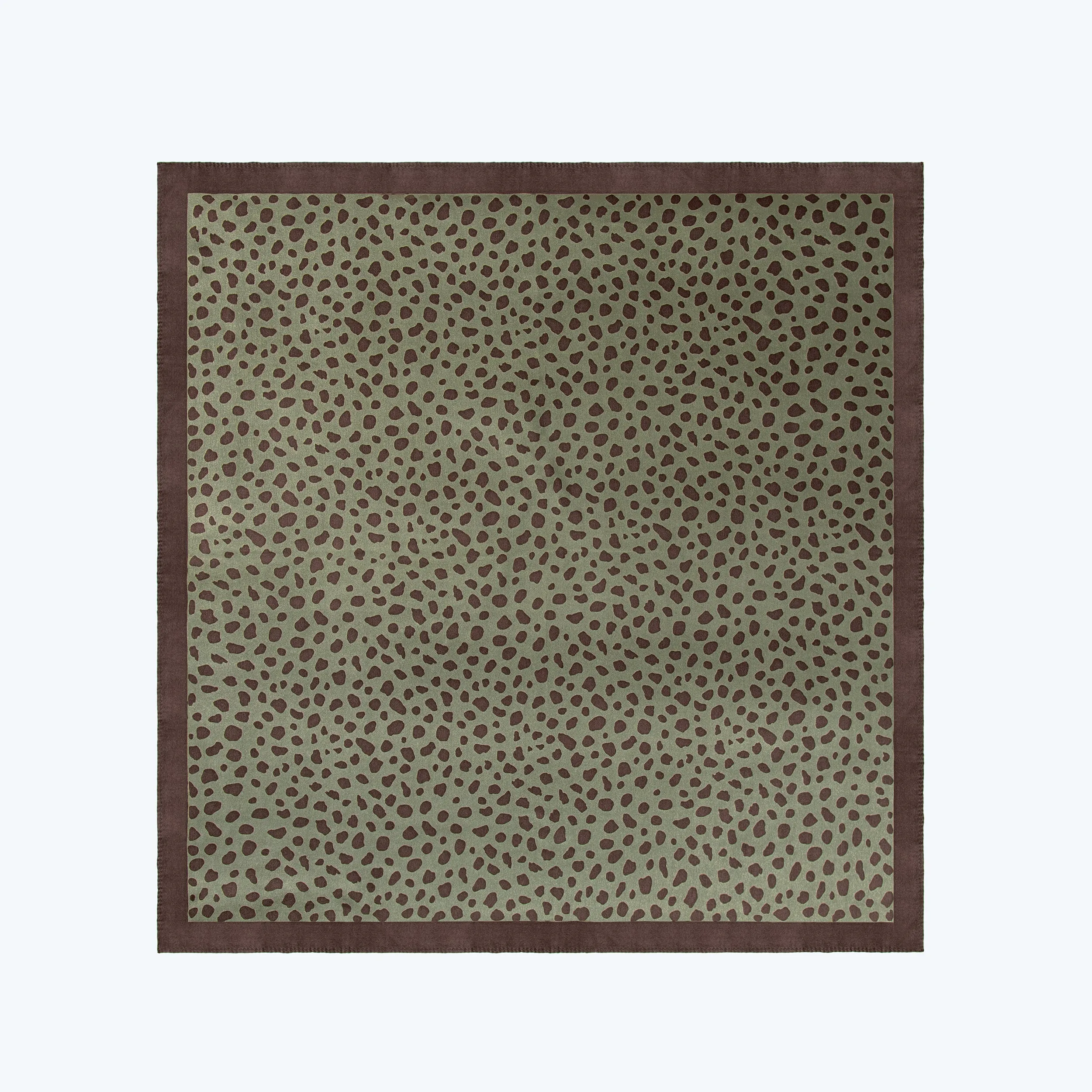 Leopard Print Silk Square Scarf