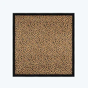 Leopard Print Silk Square Scarf