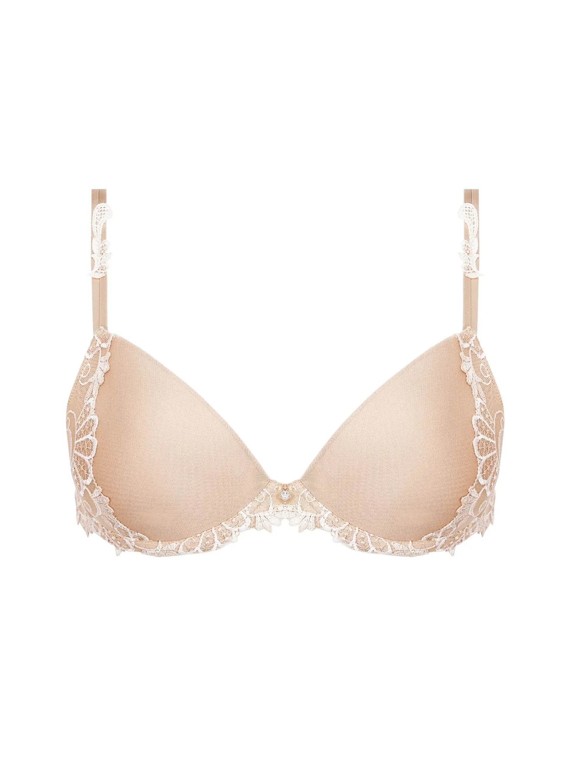 Lise Charmel-Dressing Floral Clam Shell Bra- Nude