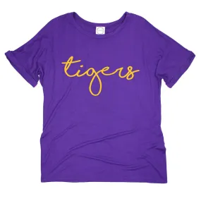 LSU Tigers Pride Script Side Slit Tee