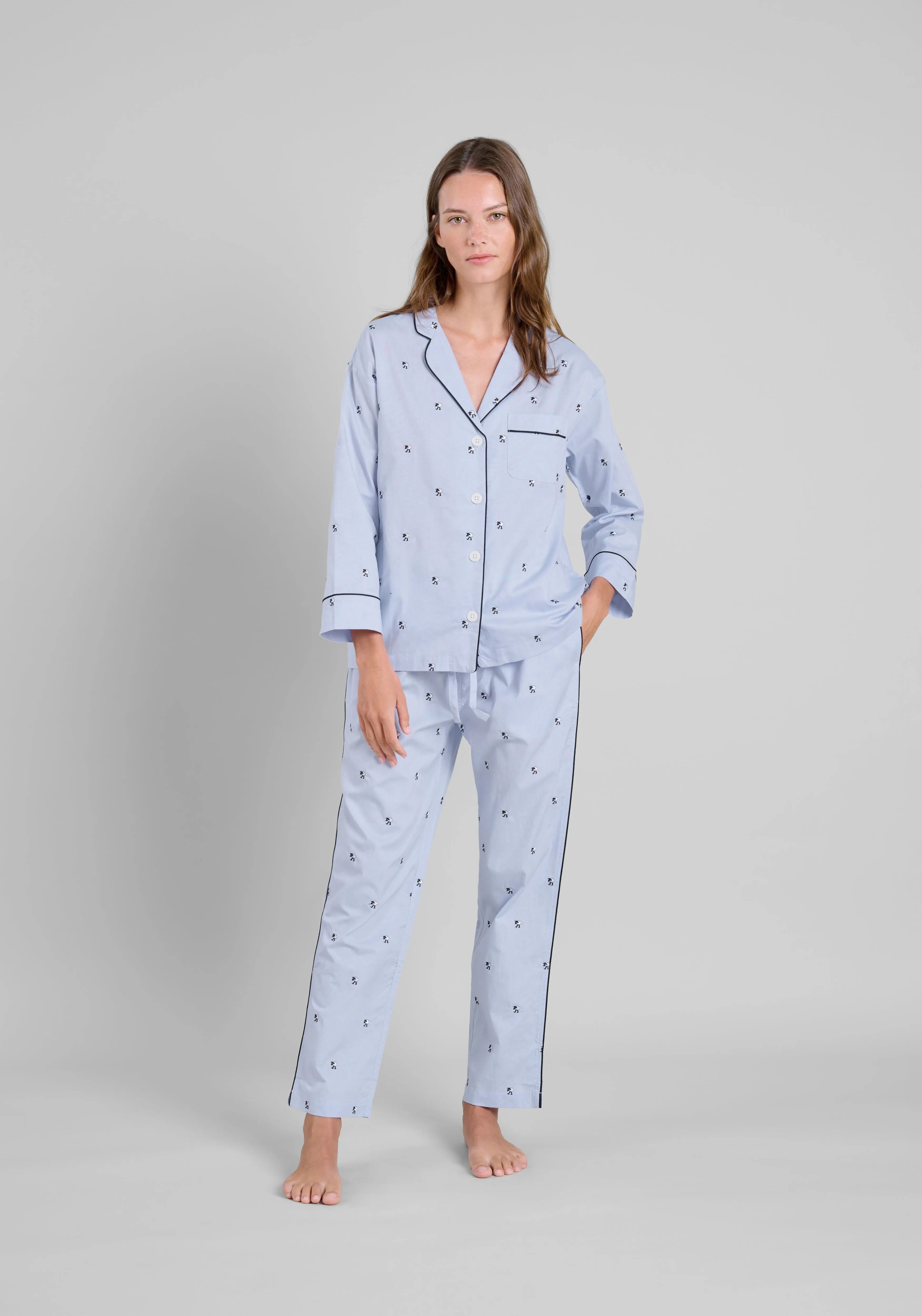 Marina Pajama Set in Black Sheep