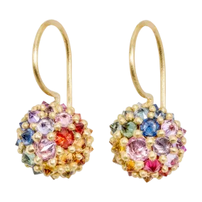 Medium Rainbow Sputnik Hook Earrings - 11447