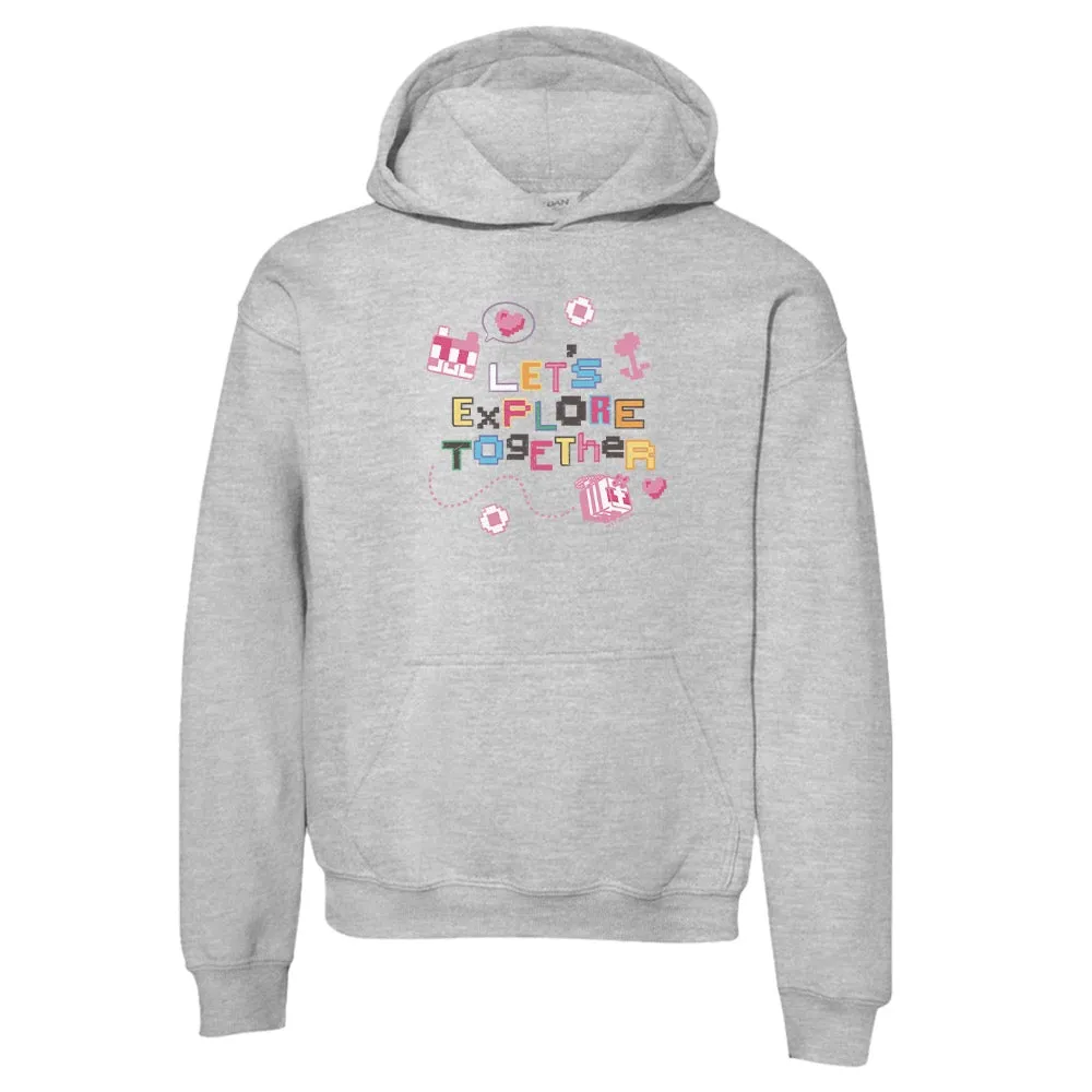 Minecraft Let's Explore Together Kids Hooded Sweatshirt