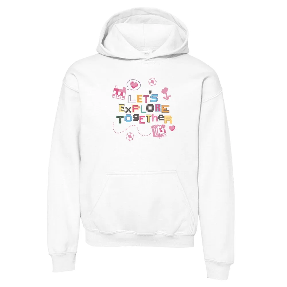 Minecraft Let's Explore Together Kids Hooded Sweatshirt