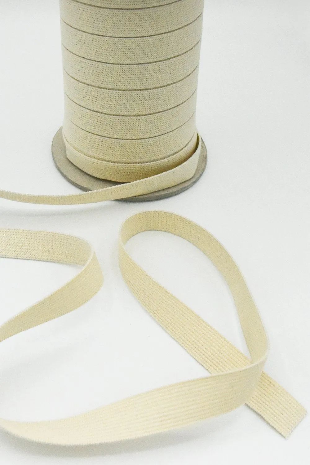 Organic Cotton / Natural Rubber Elastic (Various Widths)