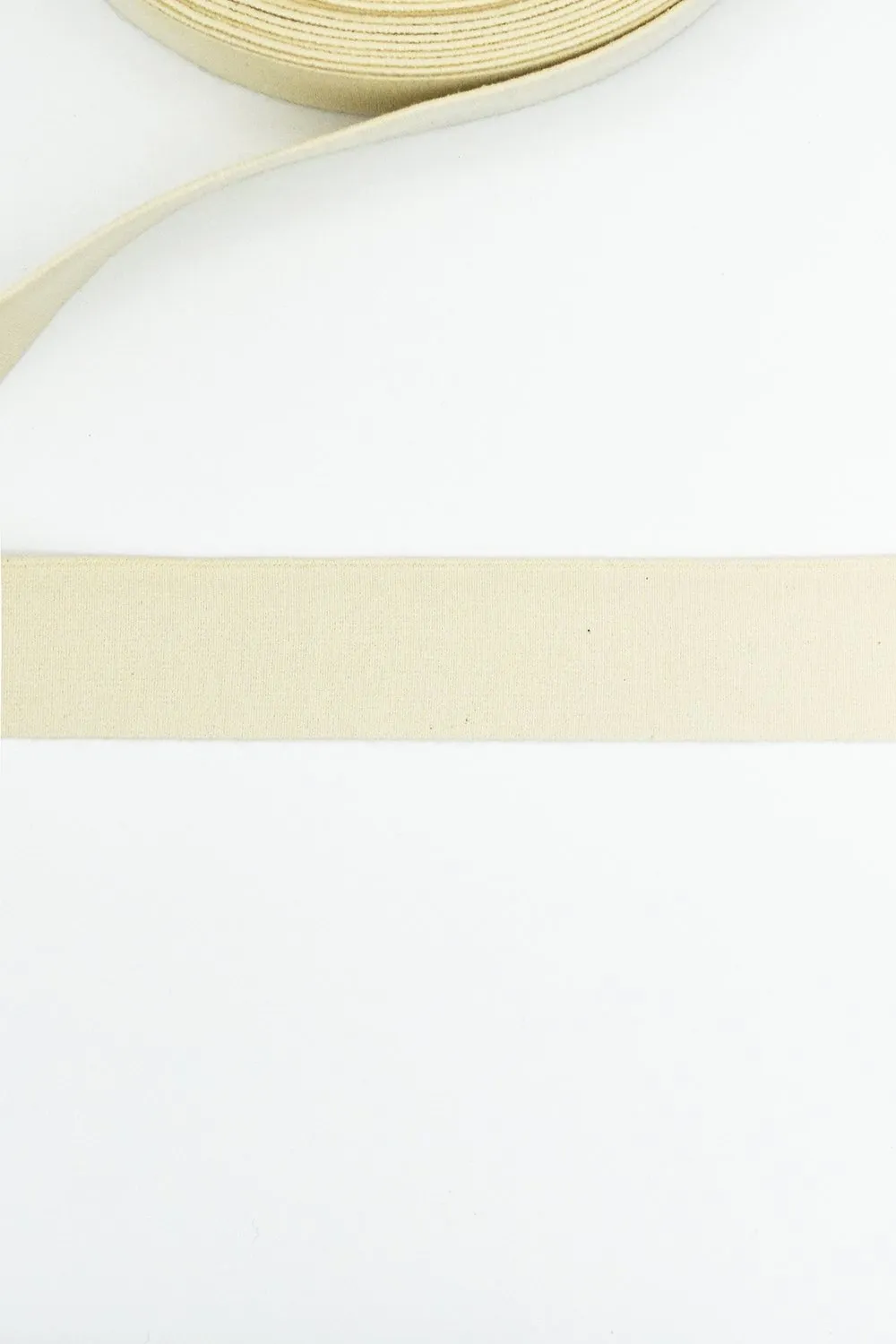 Organic Cotton / Natural Rubber Elastic (Various Widths)