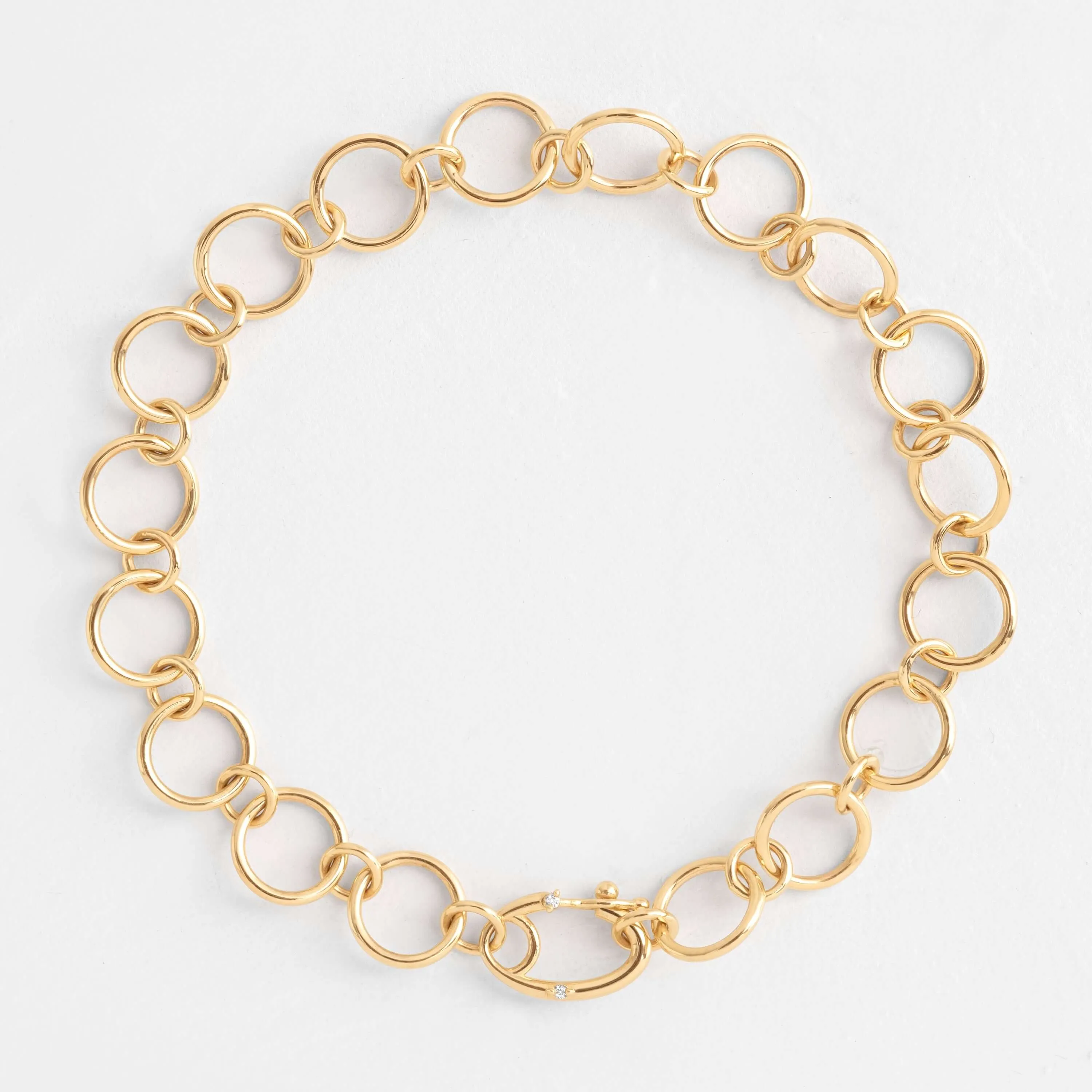 Oval Catch Clasp Chain Bracelet - In Stock