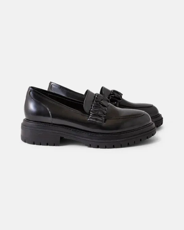 Owen Leather Loafer | Black Shine