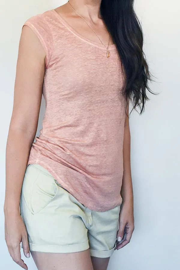 Plant-dyed Linen Tee