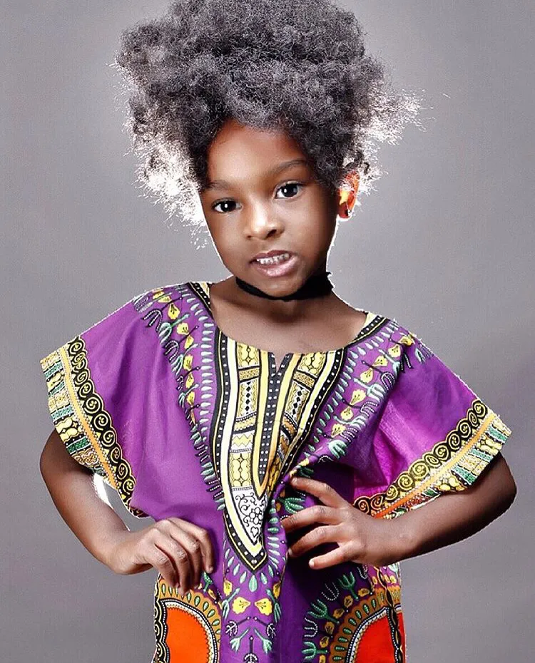 Purple kids dashiki