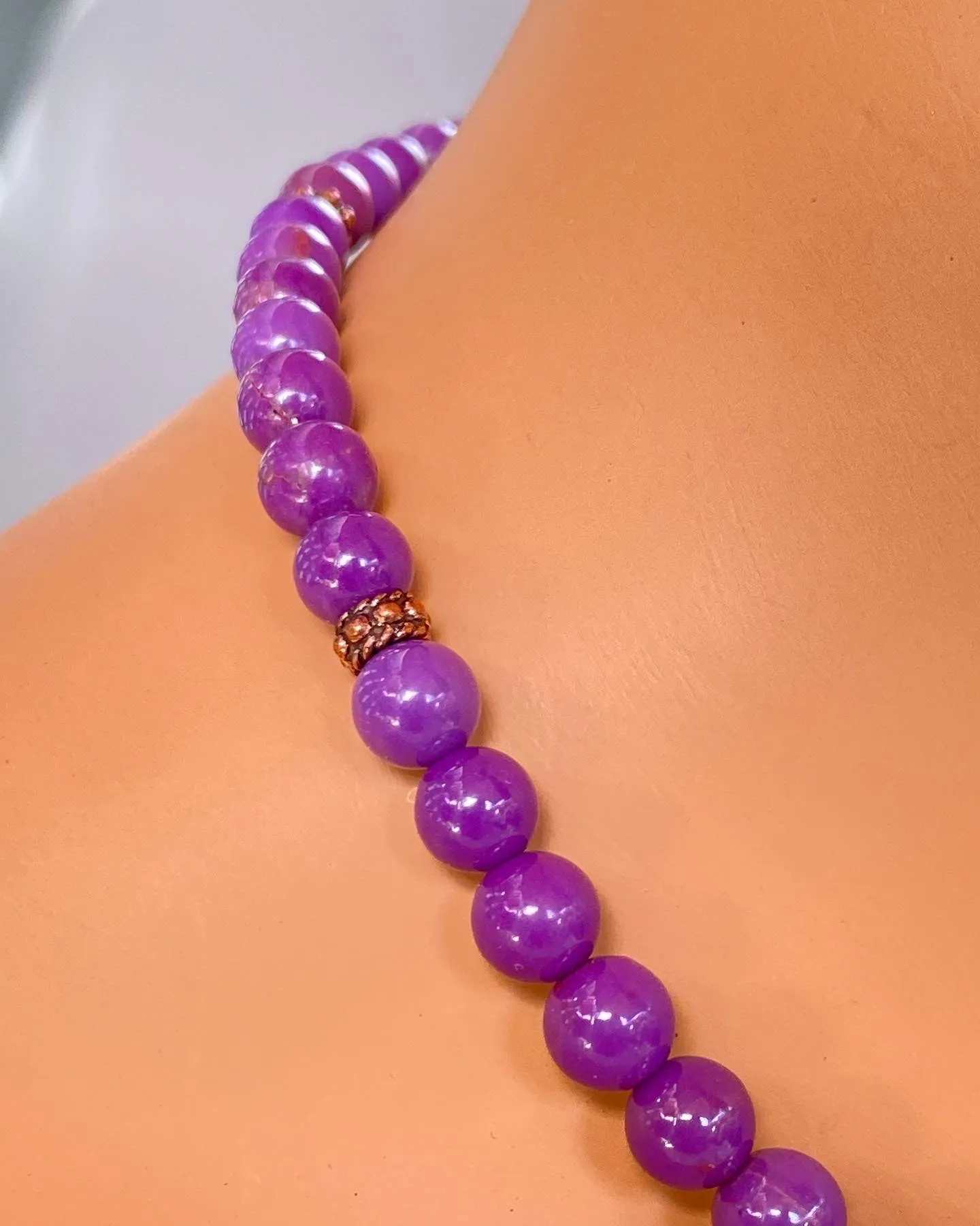 Purple me right gemstone choker