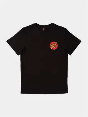 Santa Cruz Classic Dot Chest Tee - Black