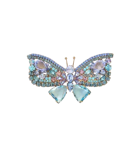 Small Butterfly in Aqua / Light Sapphire / Light Amethyst