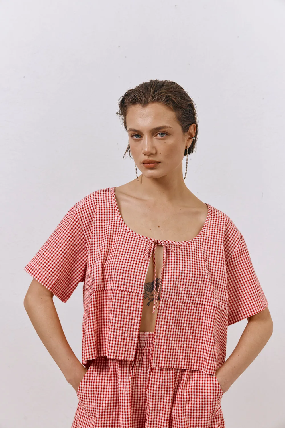 The Sea & I Smock Top Red