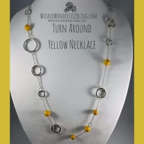 Turn Around Yellow Necklace