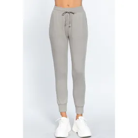 Waist Band Long Sweatpants With Pockets